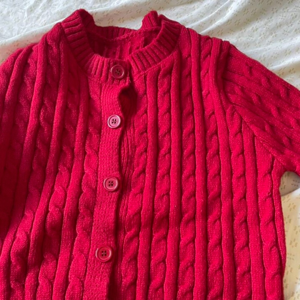 Red high neck sweater